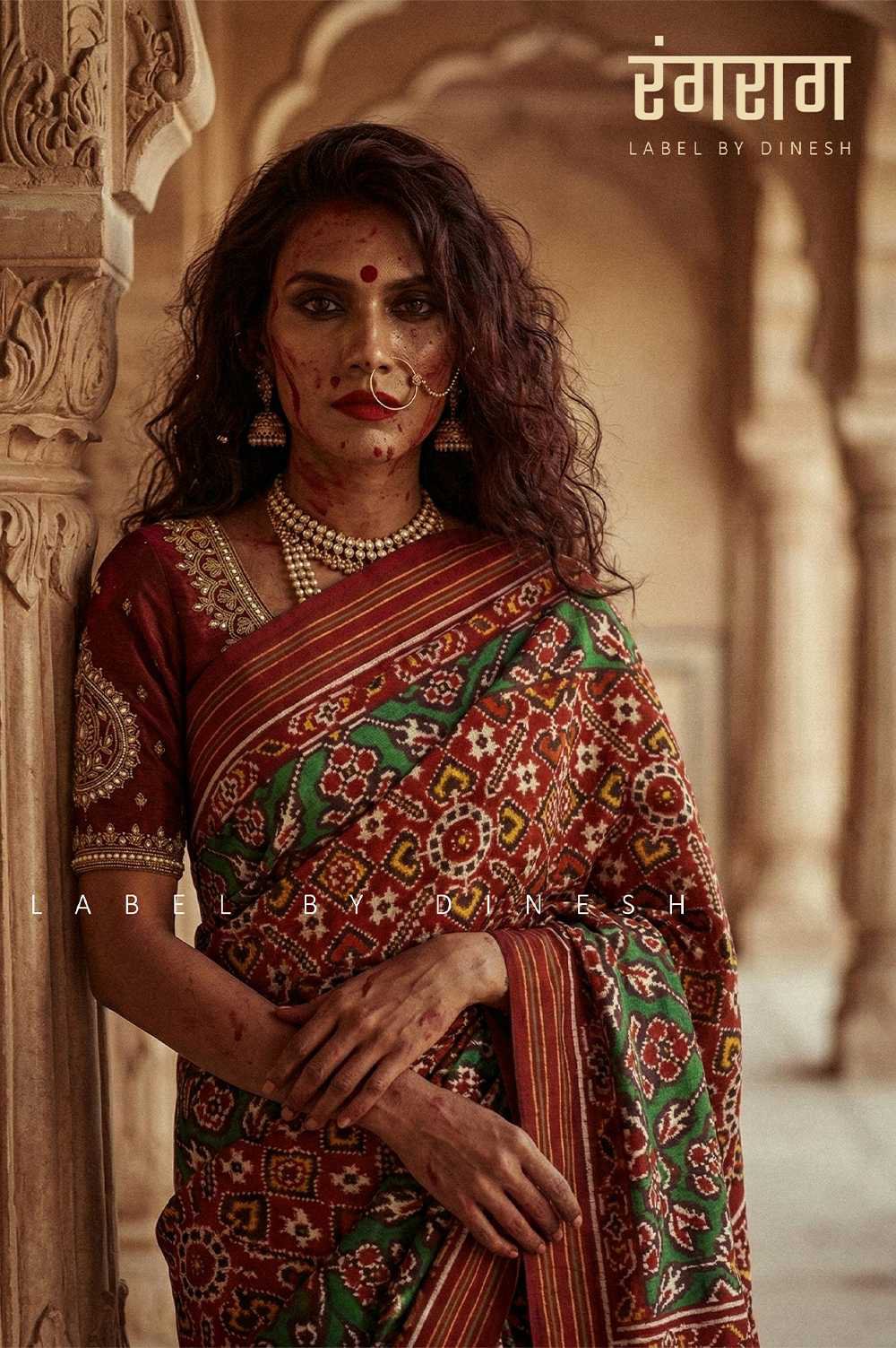 Red Maroon Sitara Manek Chowk Natural Dye Patola Saree_1
