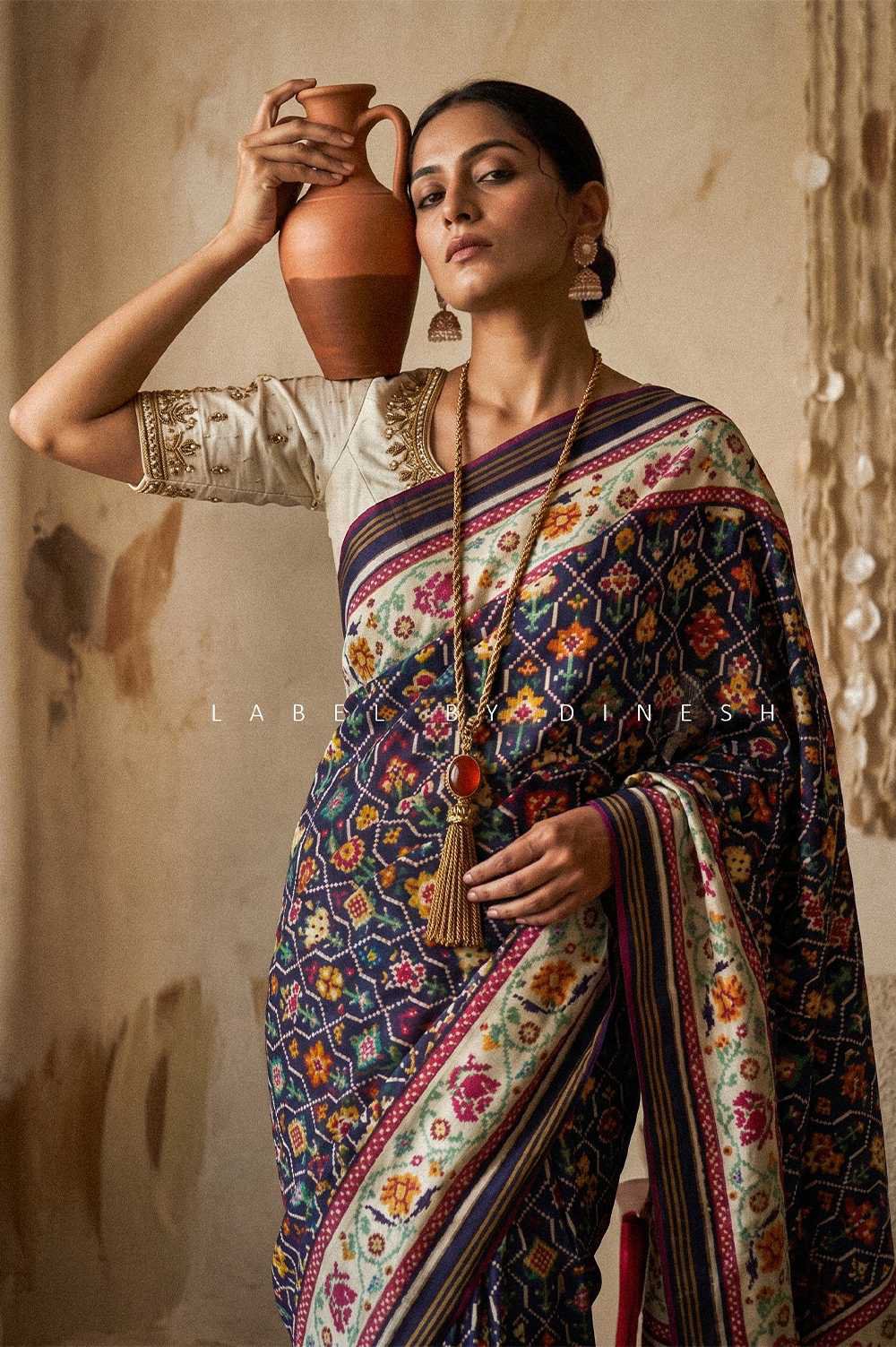 Designer Double Ikkat Patola Saree _1