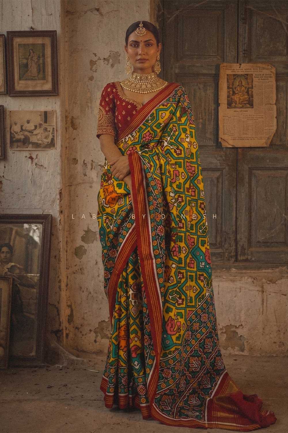 Big Figures In Star Designer Double Ikkat Patola Saree_1