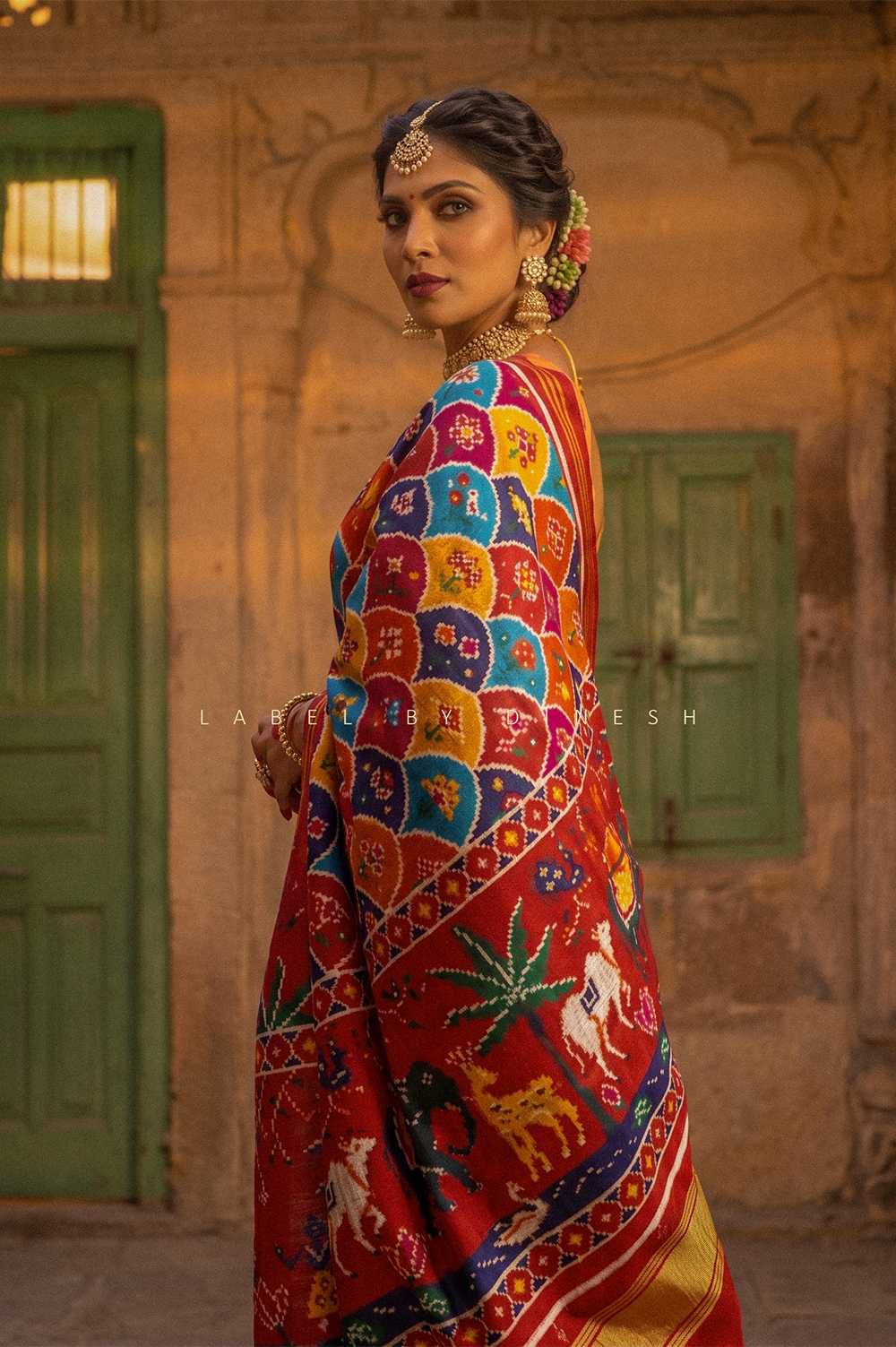 Designer Multi With Cow Pallu Patola Saree_1