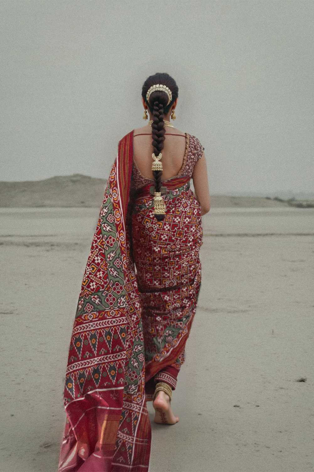 Red Maroon Sitara Manek Chowk Natural Dye Patola Saree_1
