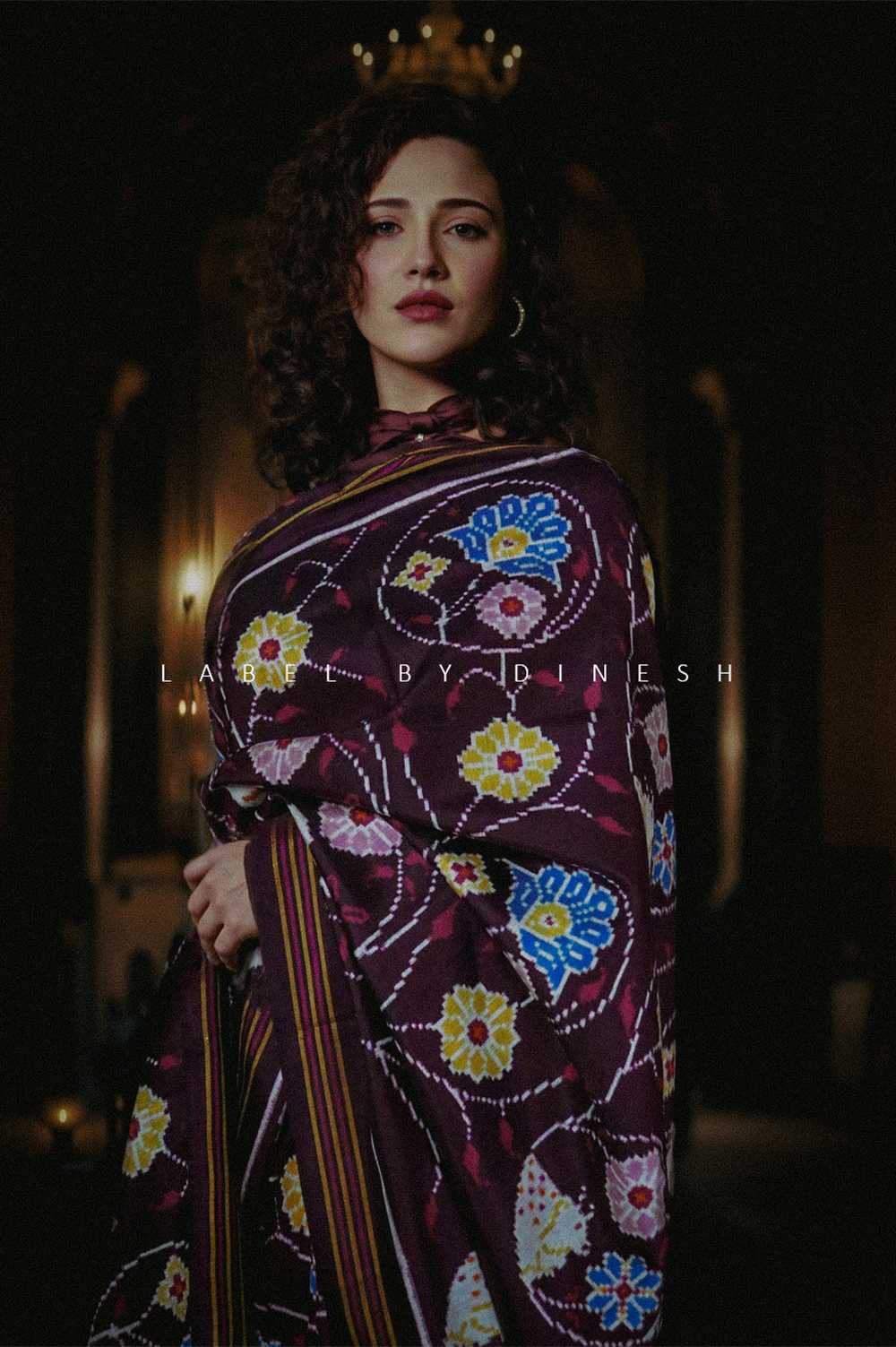 Purple Designer Double Ikkat Patola Saree_1
