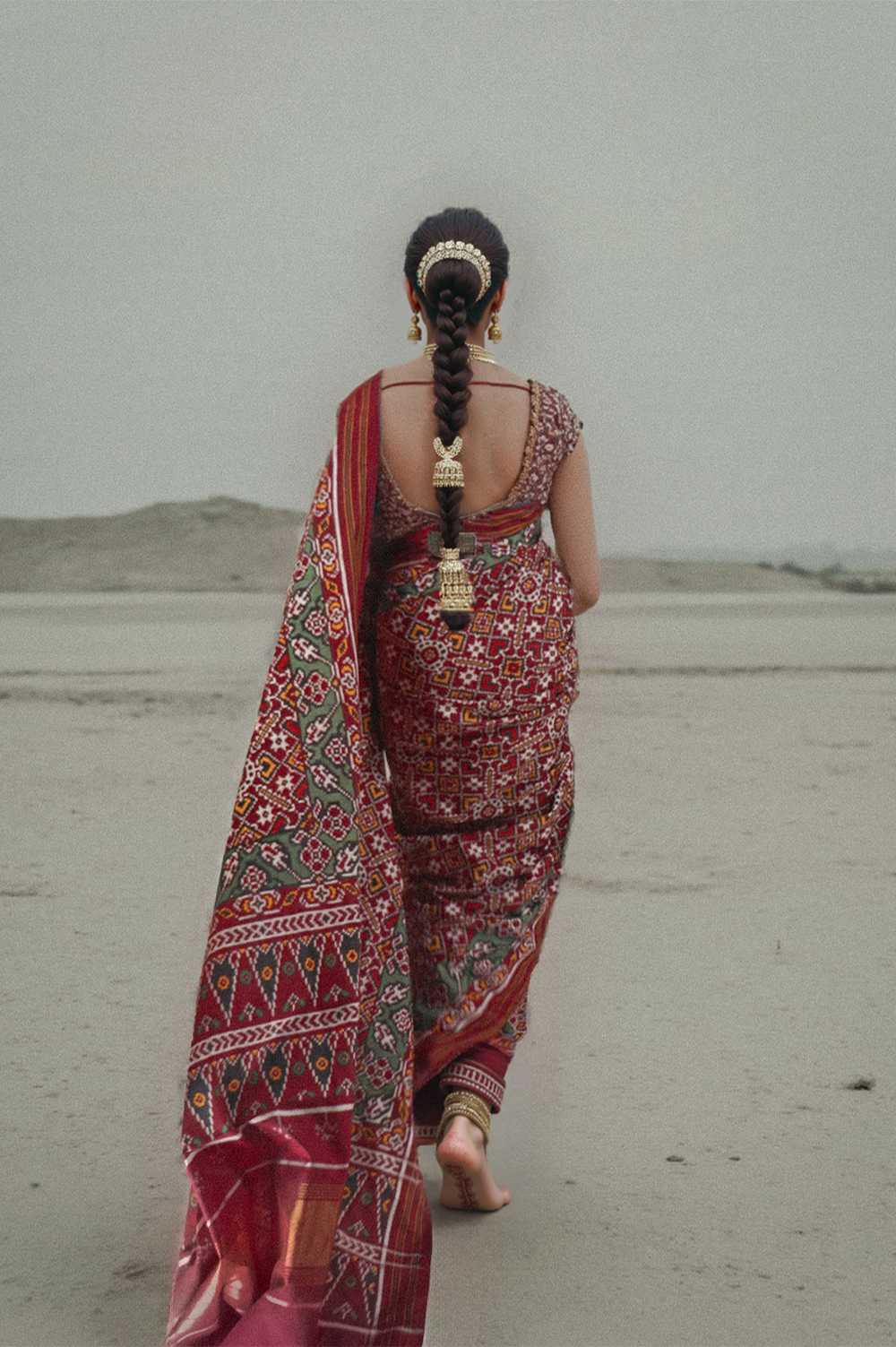 Red Maroon Sitara Manek Chowk Natural Dye Patola Saree_1