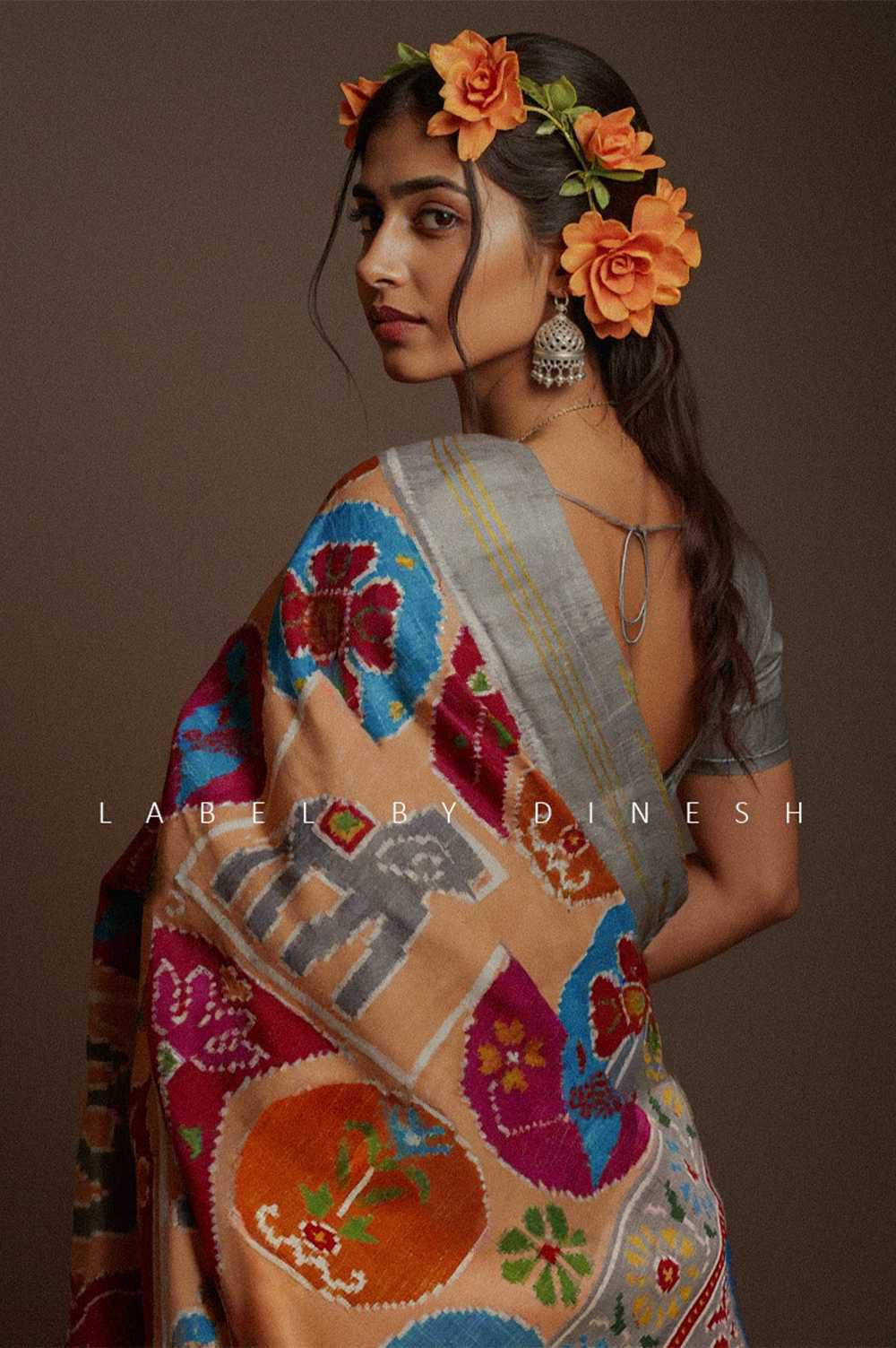 Designer Fancy Double Ikkat Saree_1