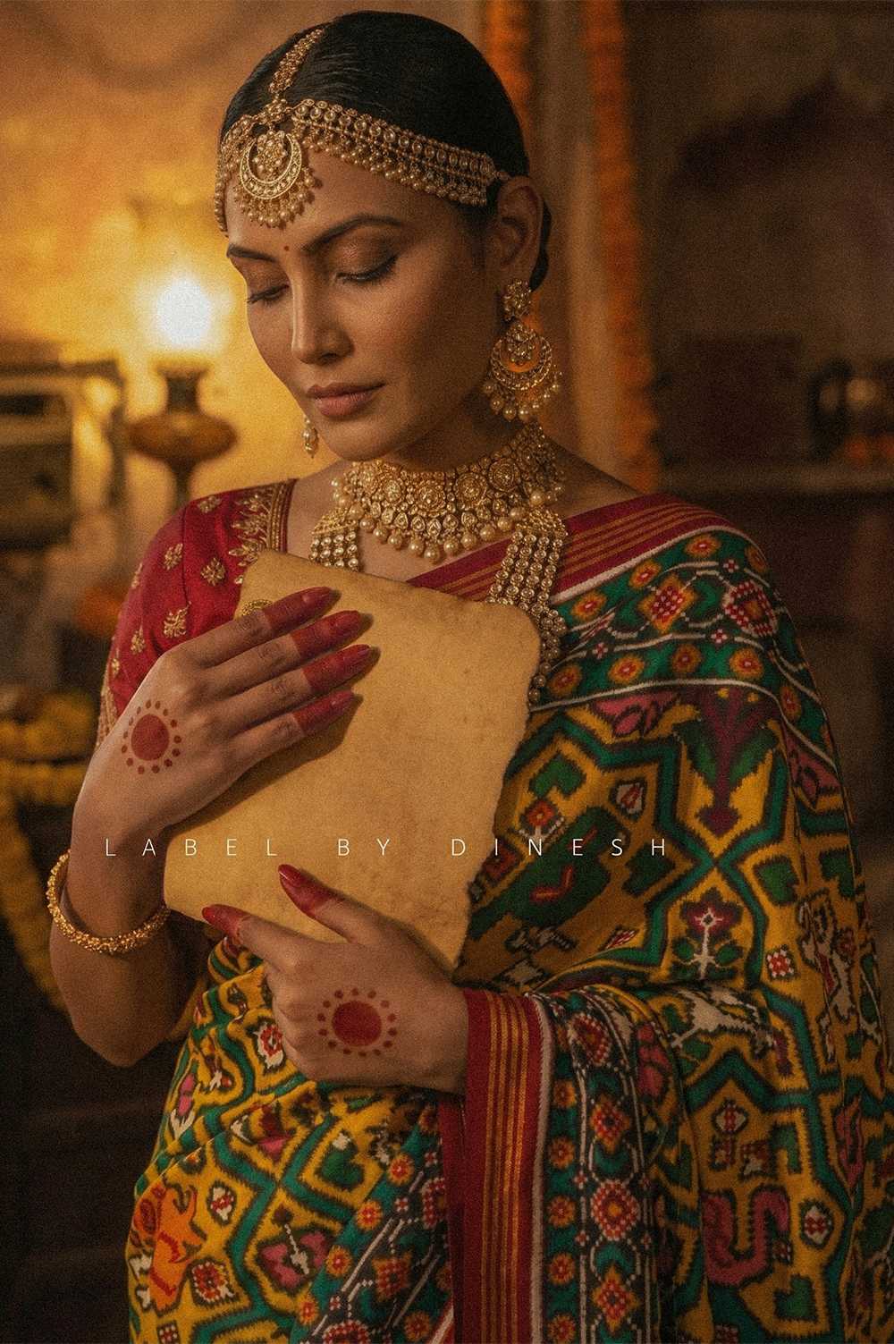 Big Figures In Star Designer Double Ikkat Patola Saree_1