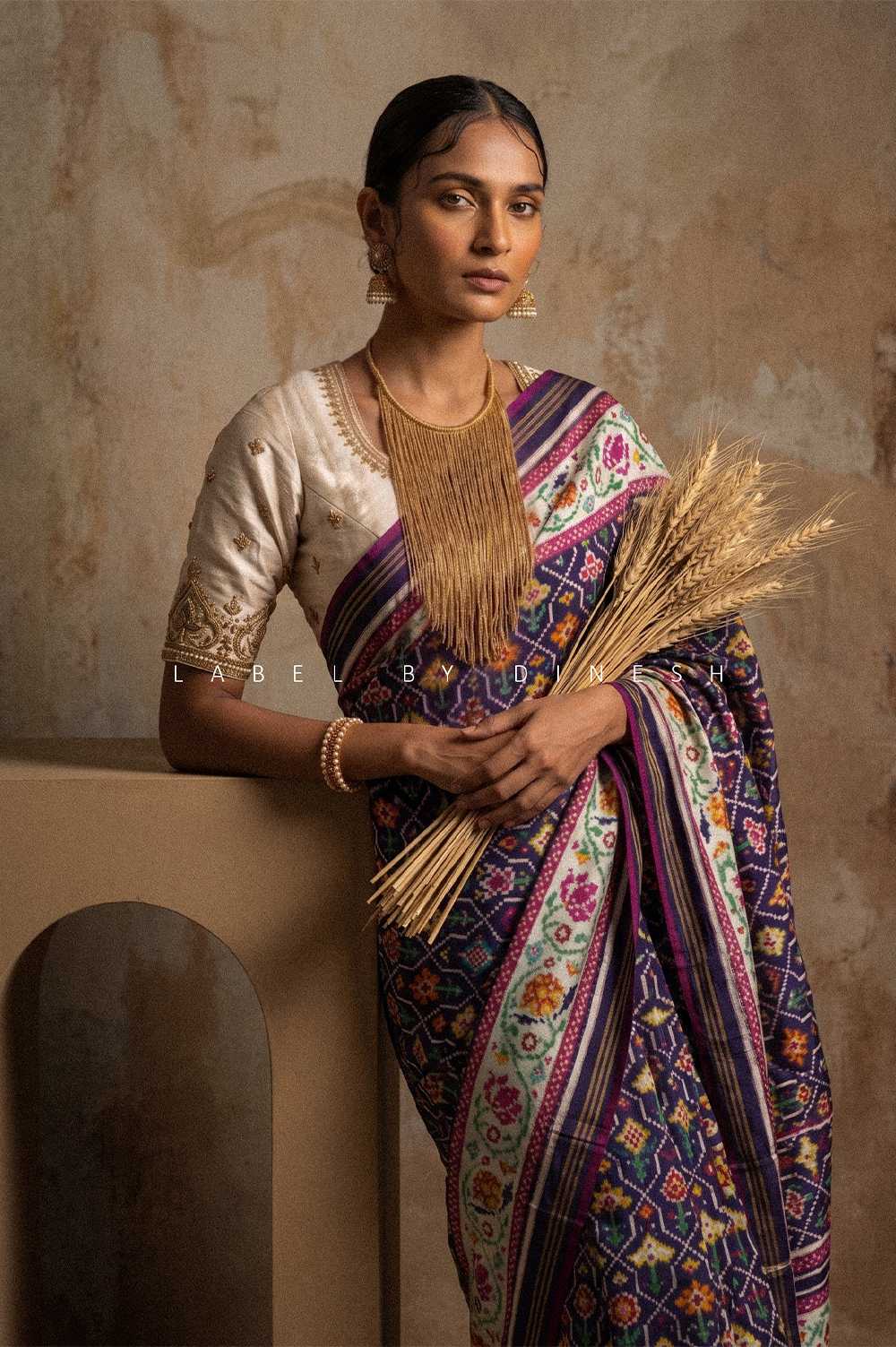 Designer Double Ikkat Patola Saree _1