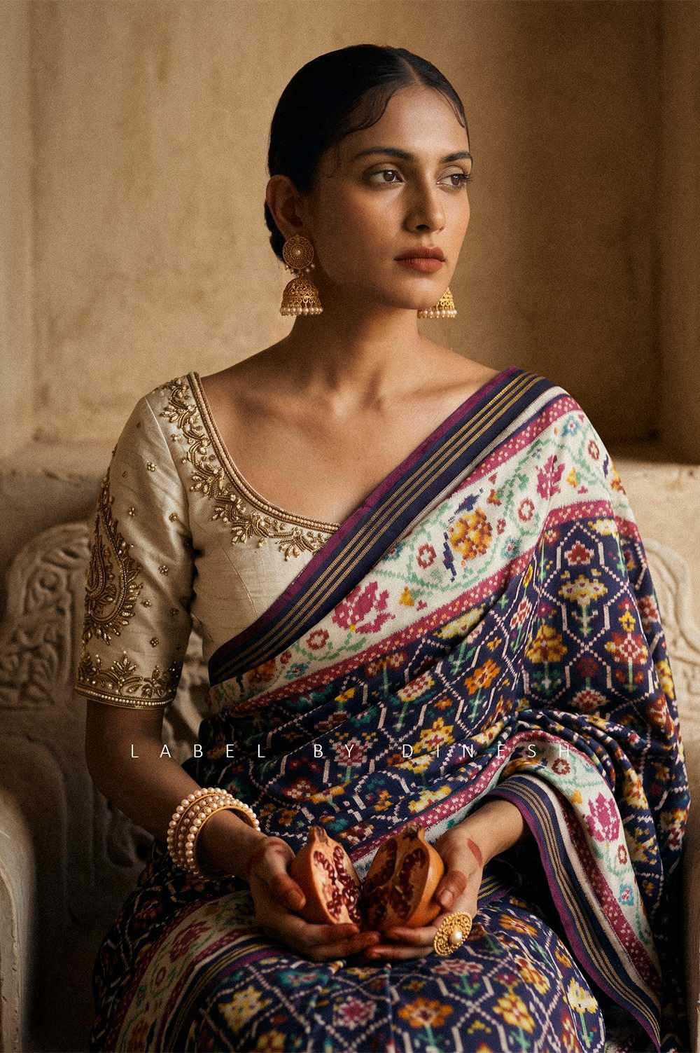 Designer Double Ikkat Patola Saree _1