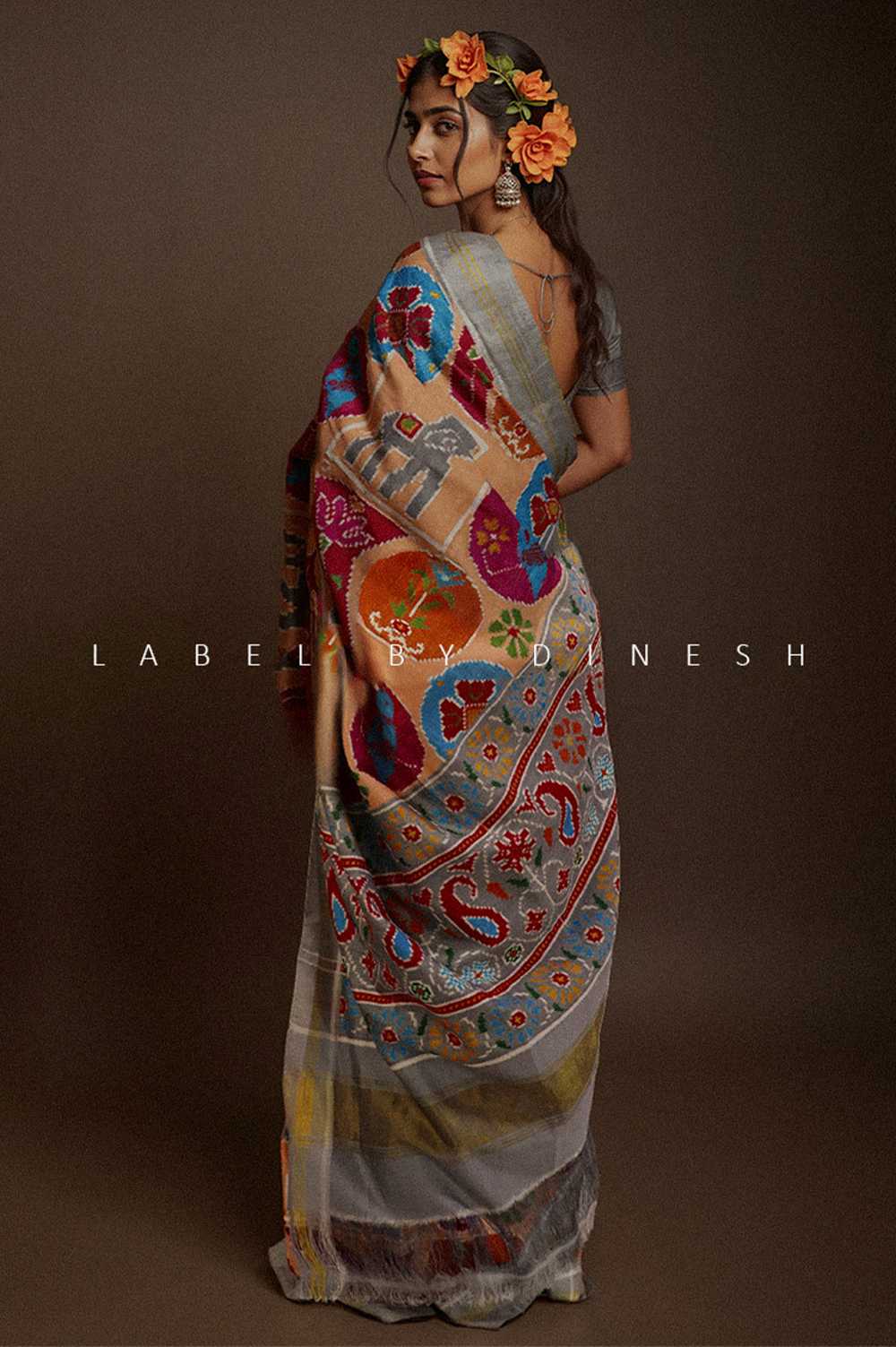 Designer Fancy Double Ikkat Saree_1