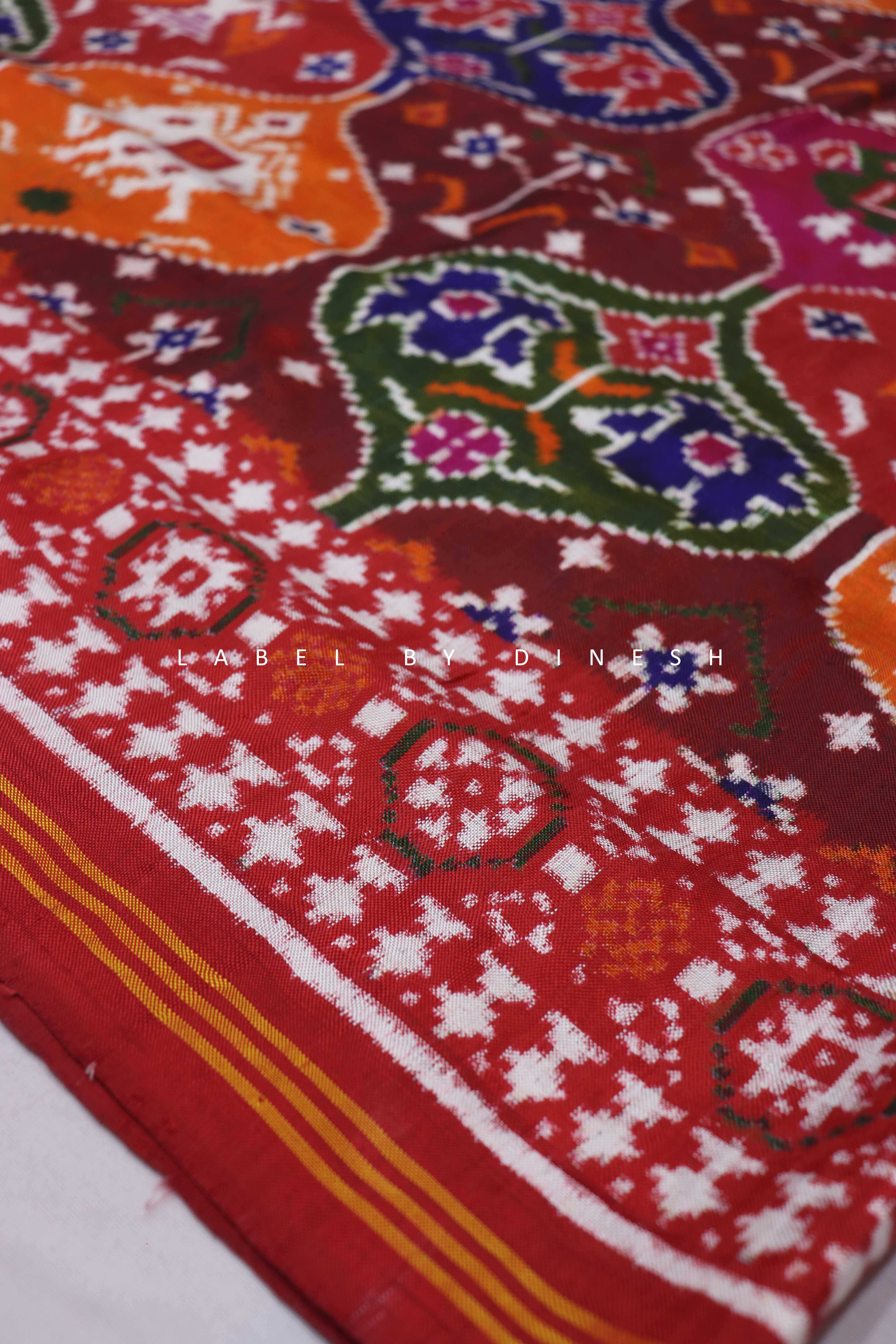 Multi Color Mutki Design Patola Saree_1