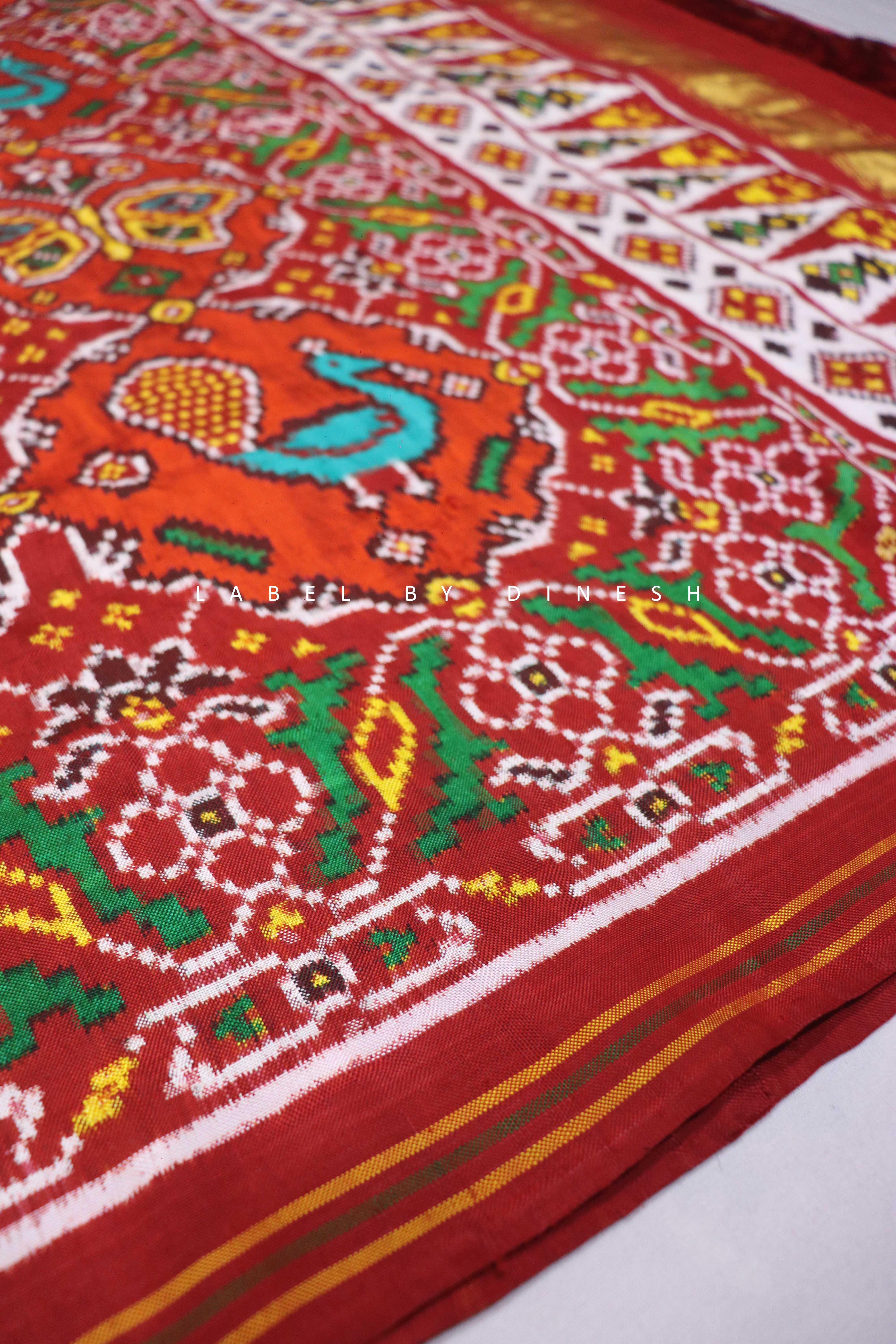 Orange Color Big Figures In Chabdi Design_1