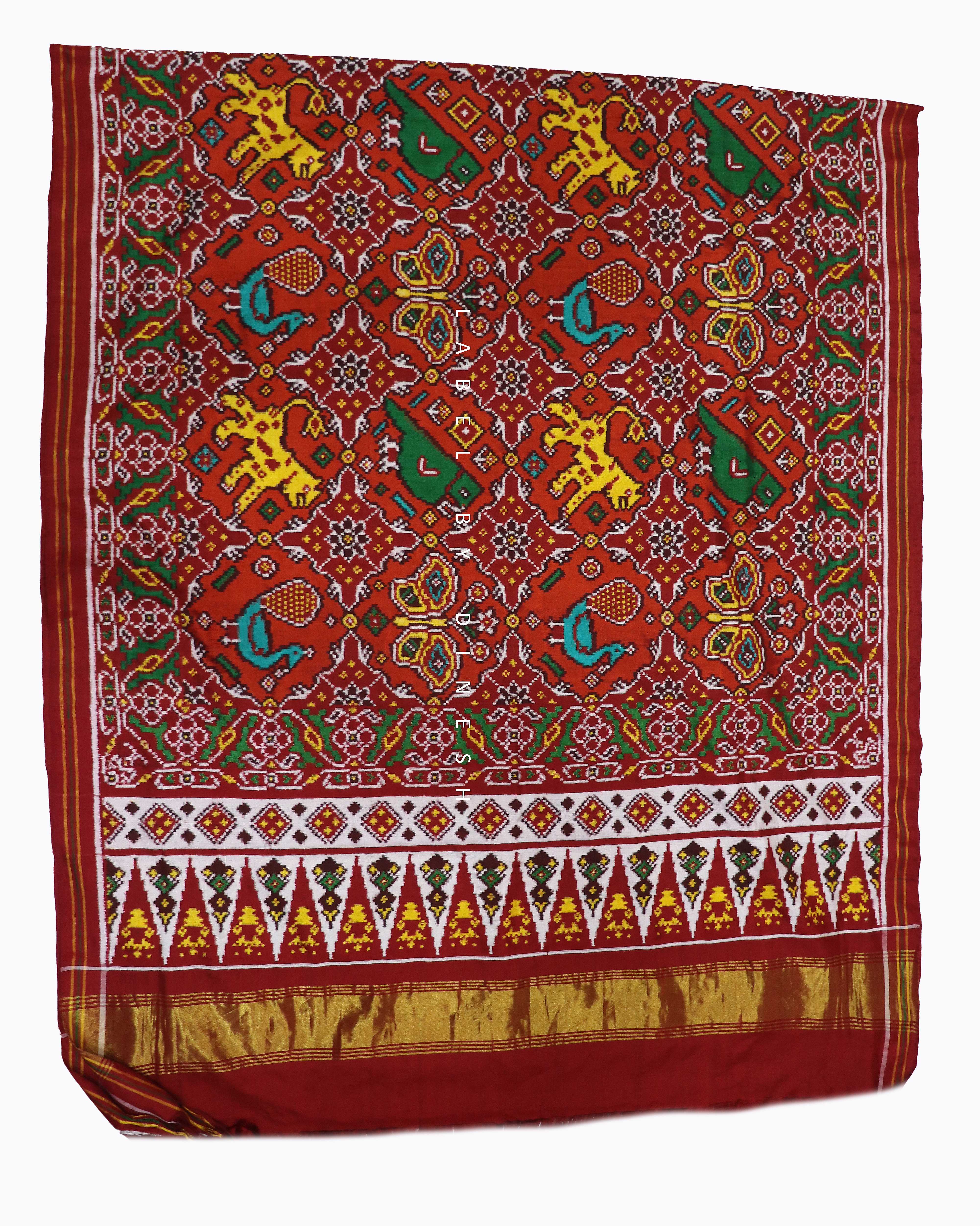 Orange Color Big Figures In Chabdi Design_1