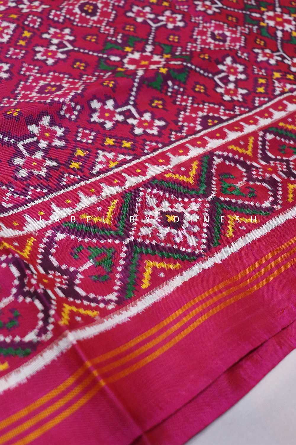 Pink Navrtna Double Ikkat Patola Saree_1